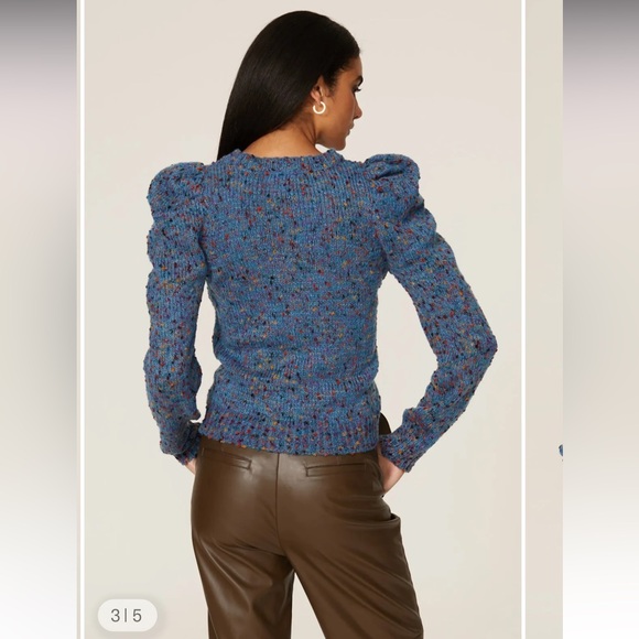 Koko + Mason Puff Sleeve Confetti Knit Sweater - Picture 3 of 7